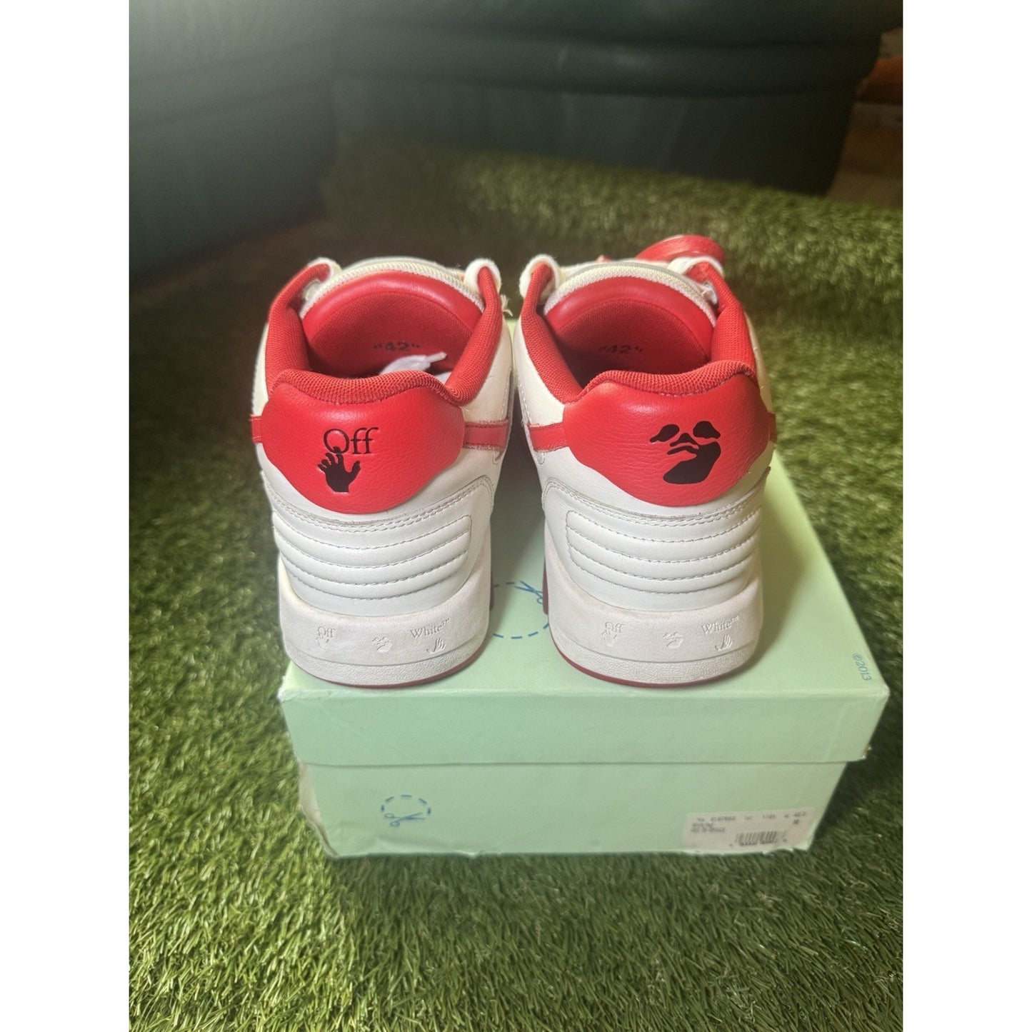 Off-White Out of Office Low White Red Size 42 EU / 9 U.S. Men's Sneakers