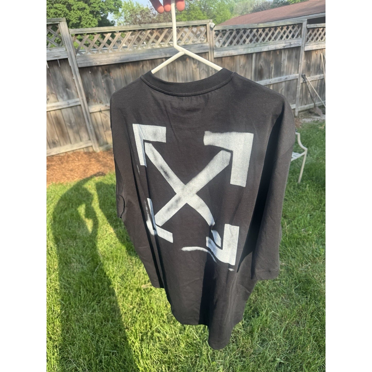 Off-White Spray Arrow T-Shirt Black Size Large