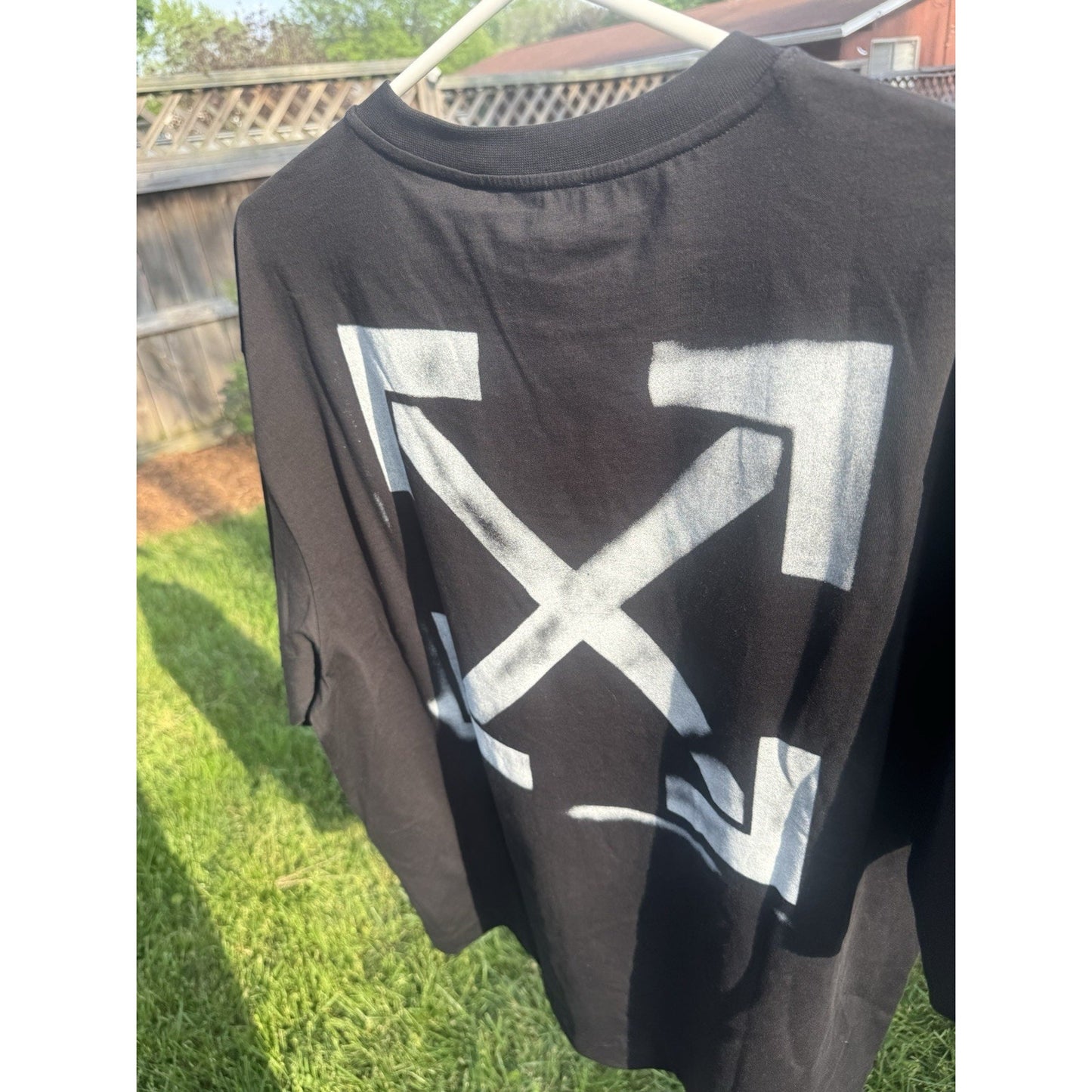 Off-White Spray Arrow T-Shirt Black Size Large