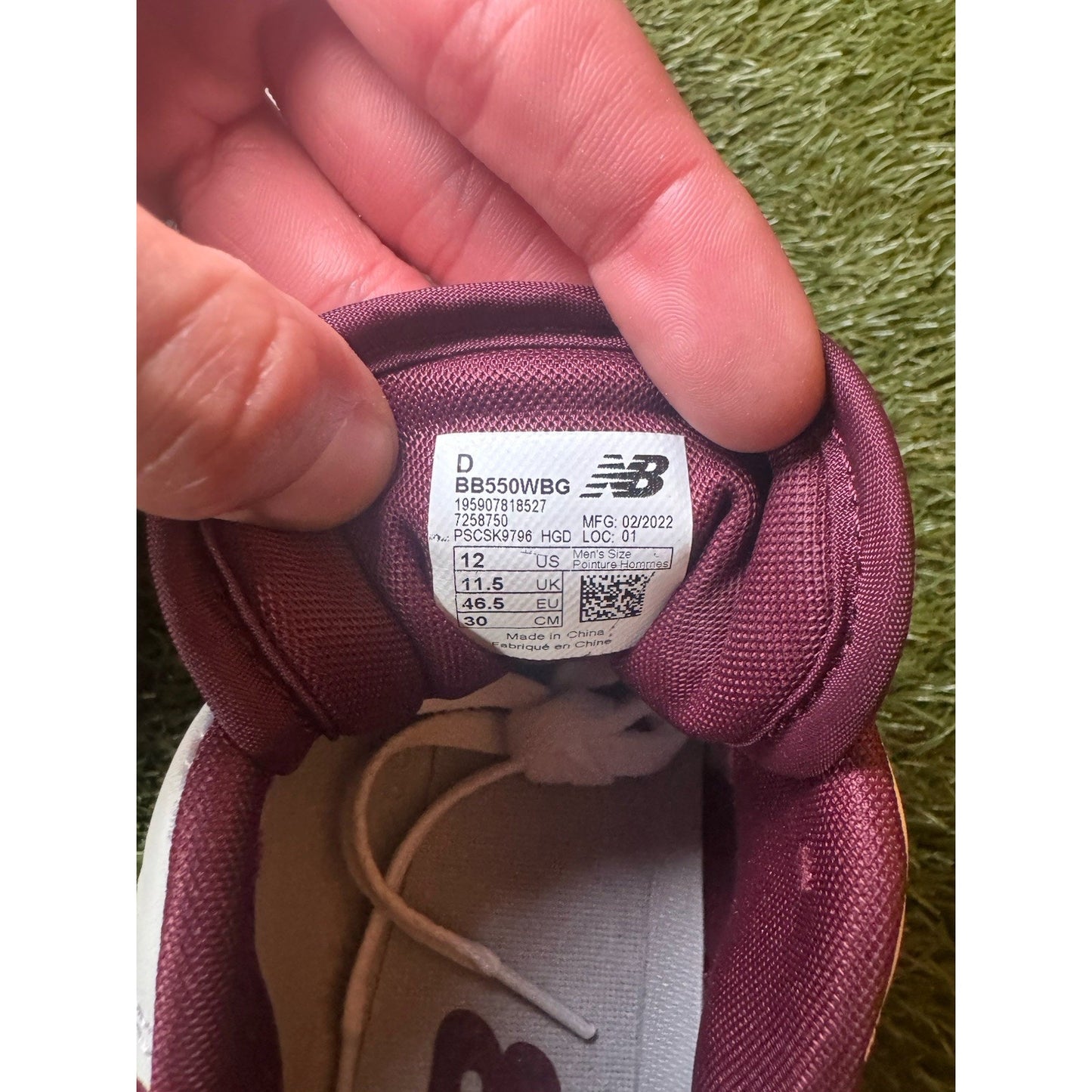New Balance 550 Burgundy Cyan | BB550WBG | US Size 12 Shoes Sneakers
