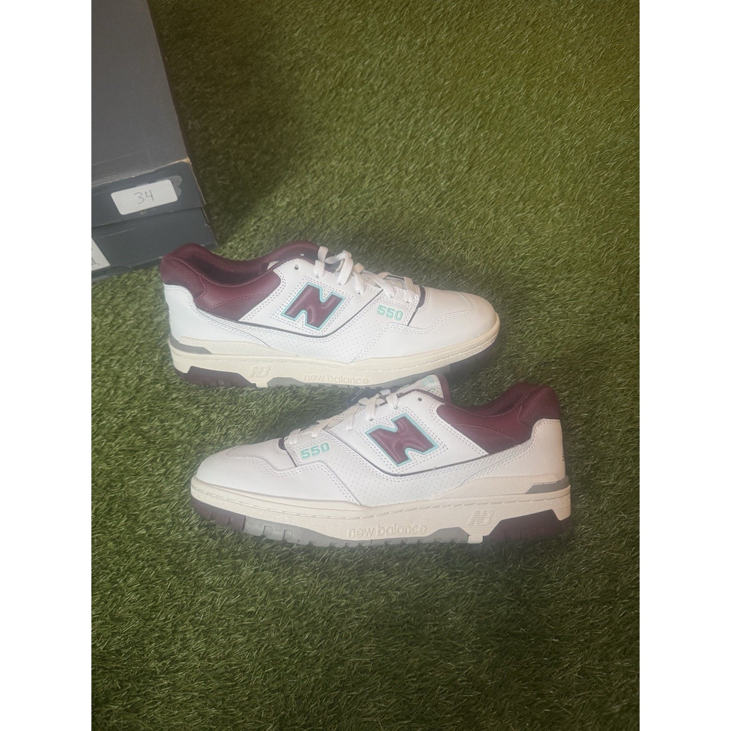 New Balance 550 Burgundy Cyan | BB550WBG | US Size 12 Shoes Sneakers