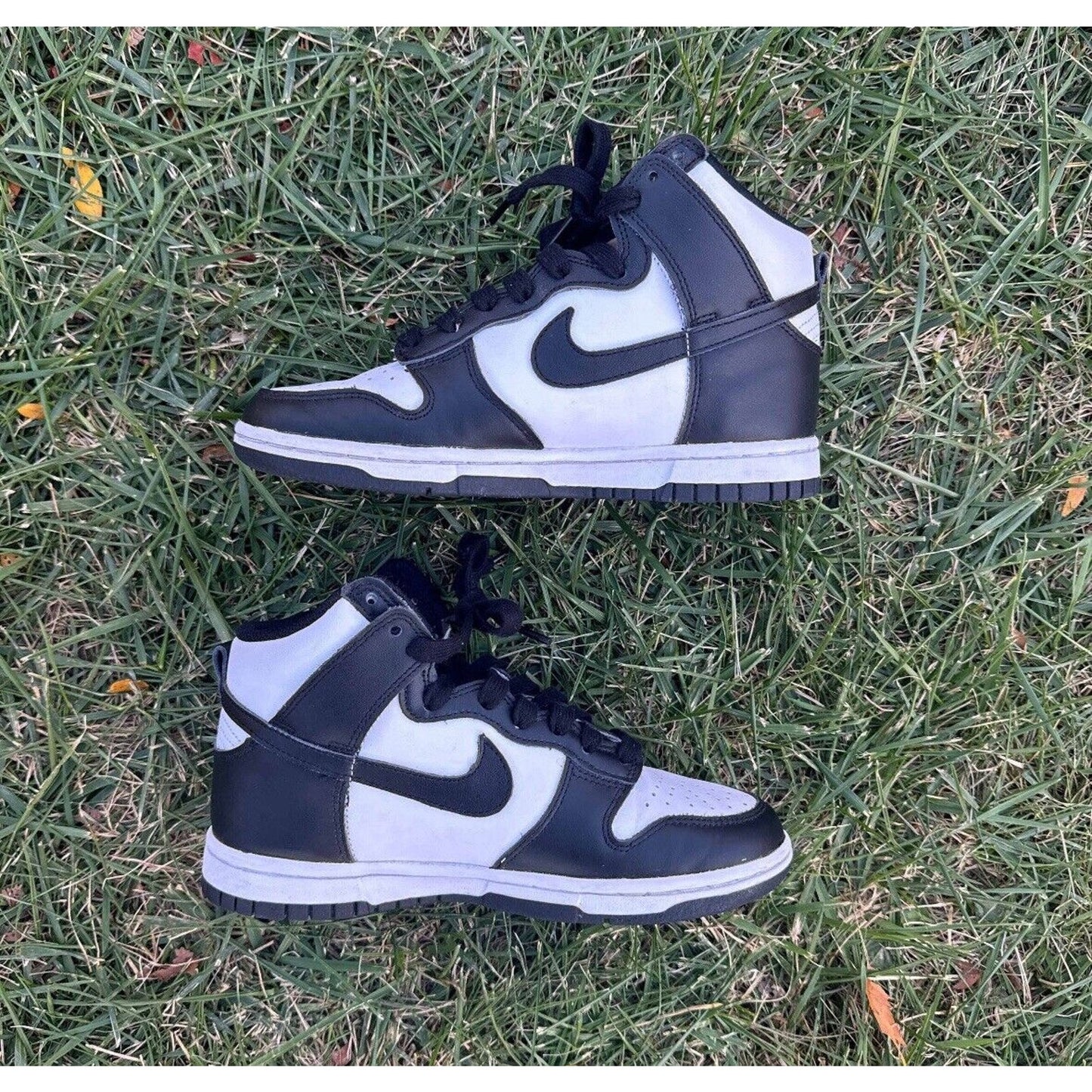 Size 6W - Nike Dunk High Black White W