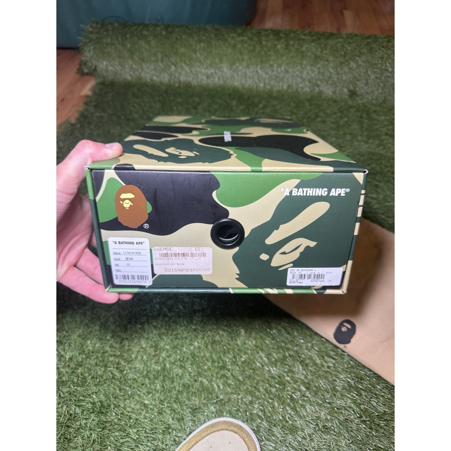 A Bathing Ape Bape Sta Suede Yellow Size 12 U.S. Men’s Pre-owned With Box