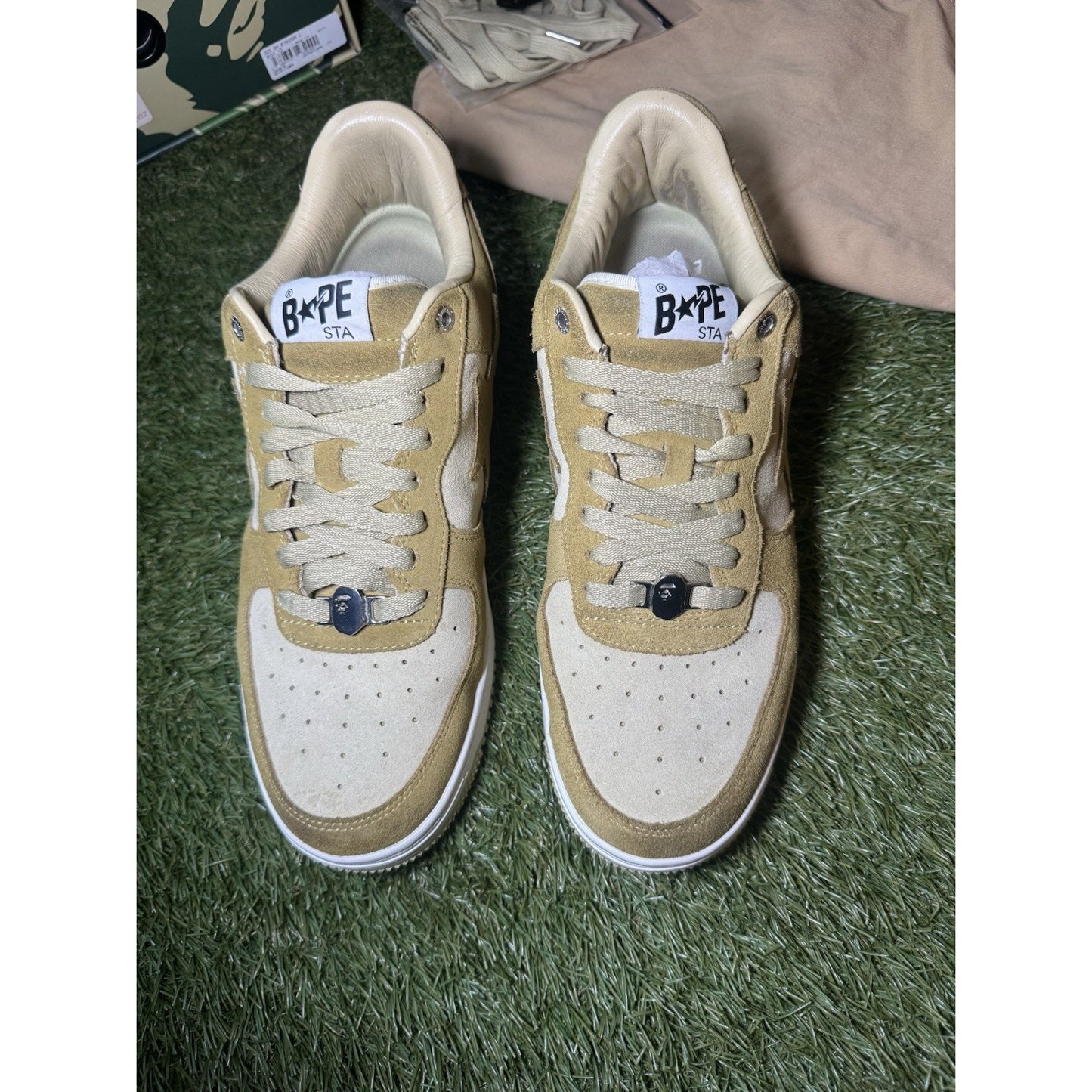 A Bathing Ape Bape Sta Suede Yellow Size 12 U.S. Men’s Pre-owned With Box