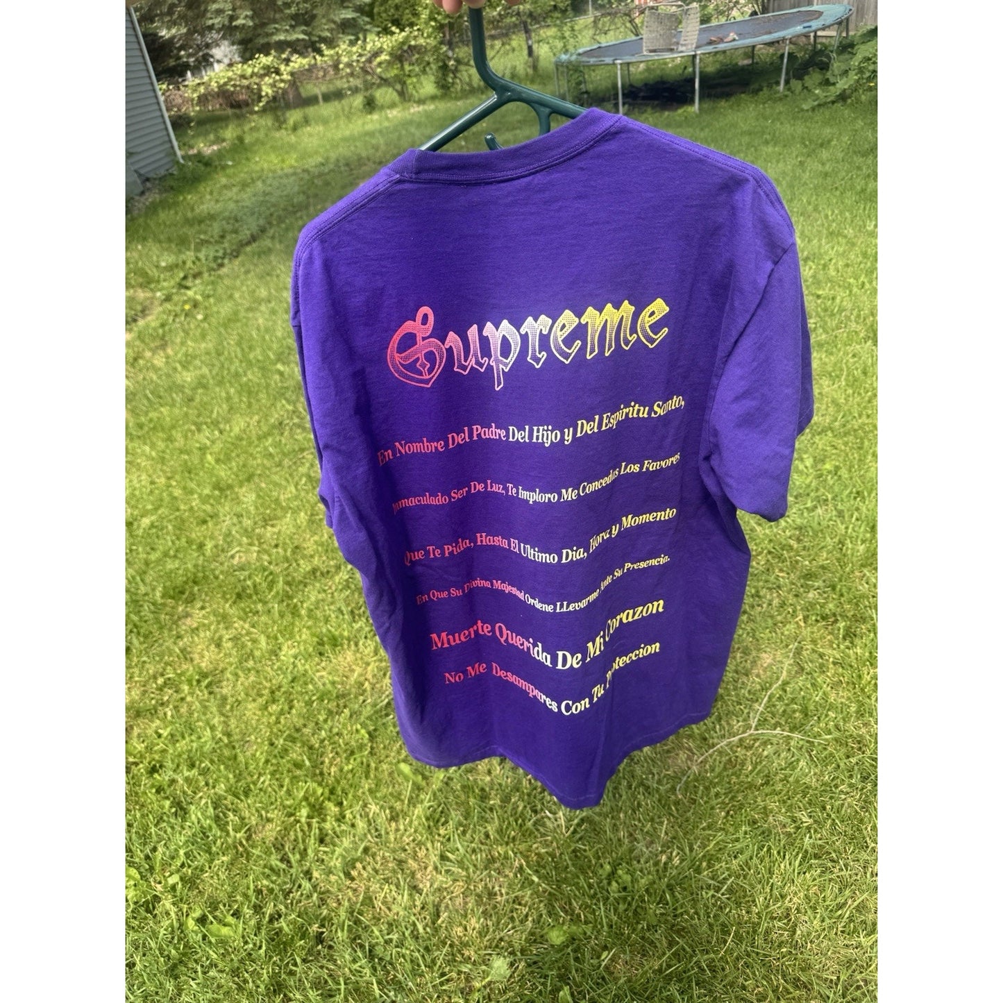 Supreme Grim Reaper Graphic Tee Purple Men's Extra Large SS26 Worn Once